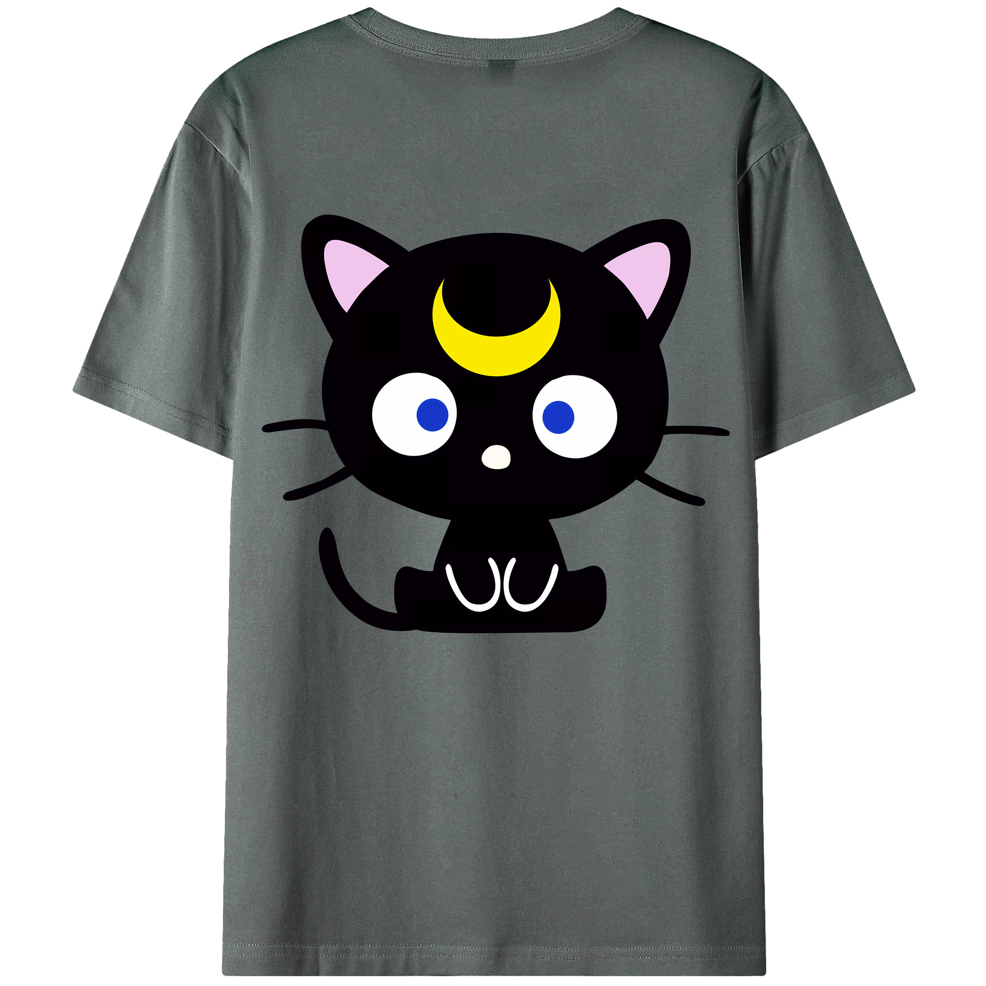 （画像用） 美少女戦士セーラームーン Sailor Moon 綿100％ メンズ半袖Tシャツ（バックプリント） 通気性